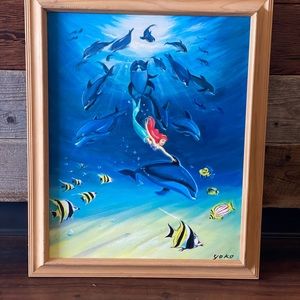 Yoko signed little mermaid painting